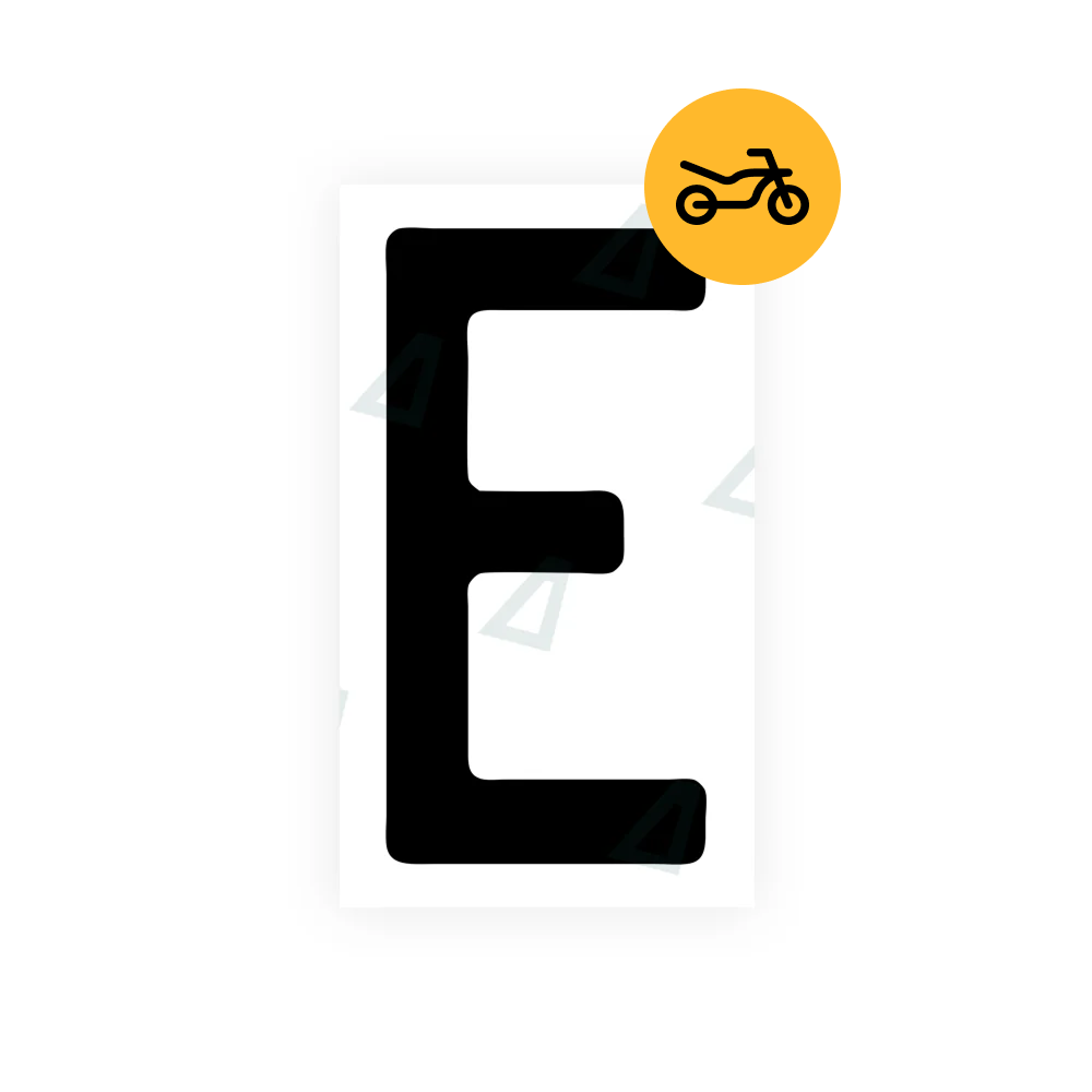 Alite Nanofilm for Switzerland Moto license plates - Symbol "E" - Alite
