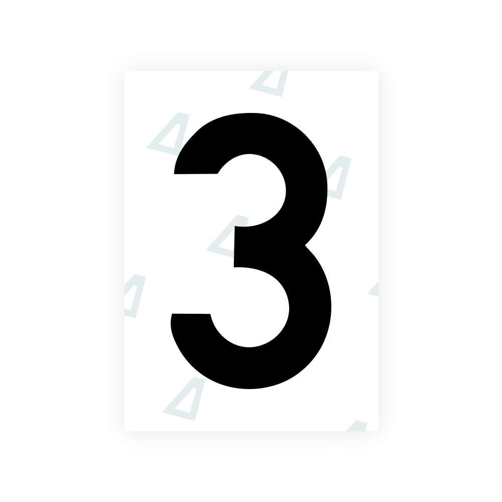 Alite Nanofilm for Estonia number plates - Symbol "3"