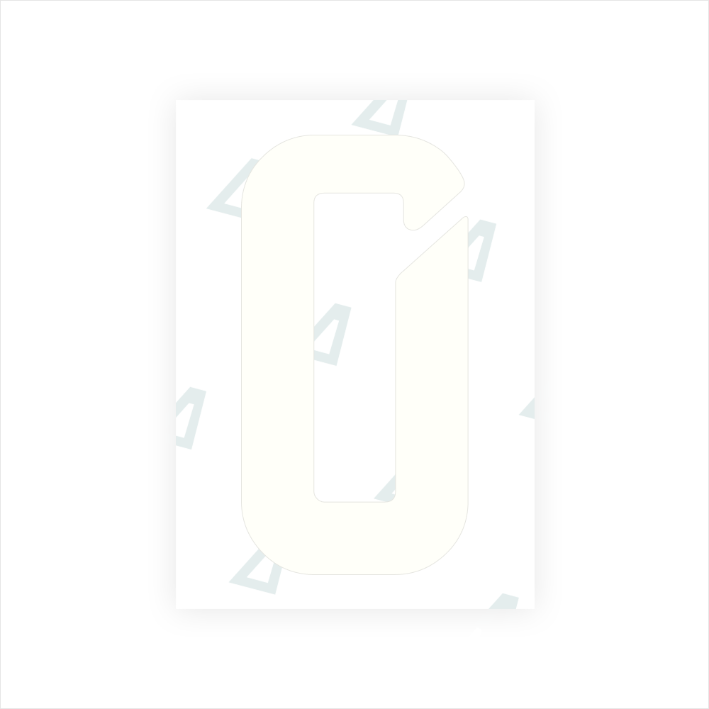 Alite Nanofilm pour les plaques d'immatriculation d'Éthiopie - Symbole "0"