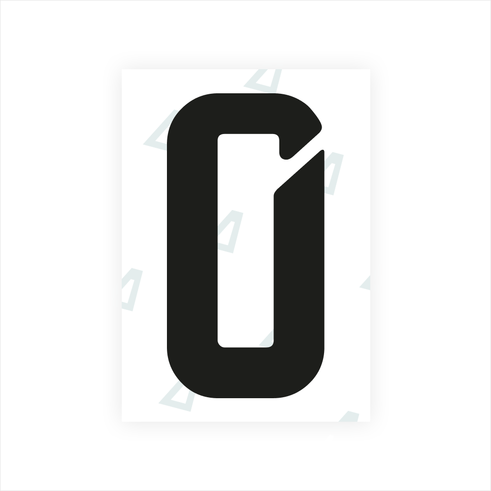 Alite Nanofilm pour les plaques d'immatriculation d'Éthiopie - Symbole "0"