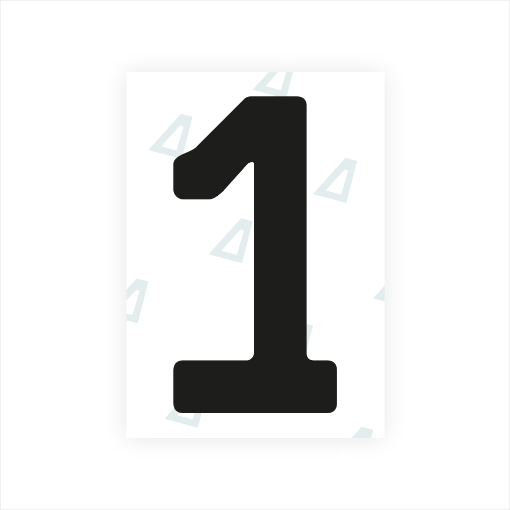 Alite Nanofilm for Ethiopia license plates - Symbol "1"