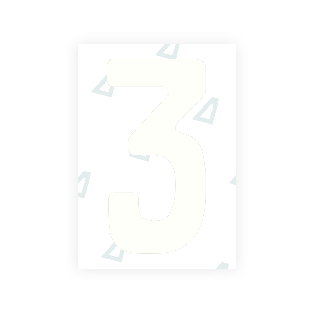 Alite Nanofilm for Ethiopia license plates - Symbol "3"