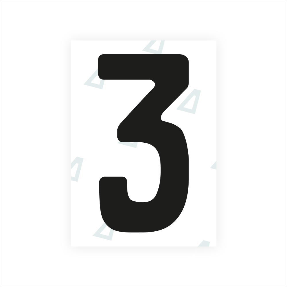 Alite Nanofilm for Ethiopia license plates - Symbol "3"