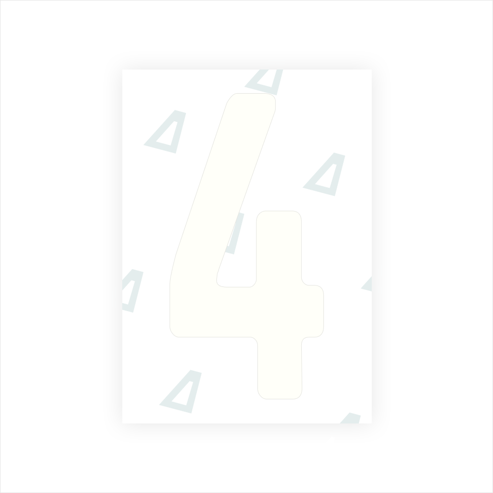 Alite Nanofilm for Ethiopia license plates - Symbol "4"