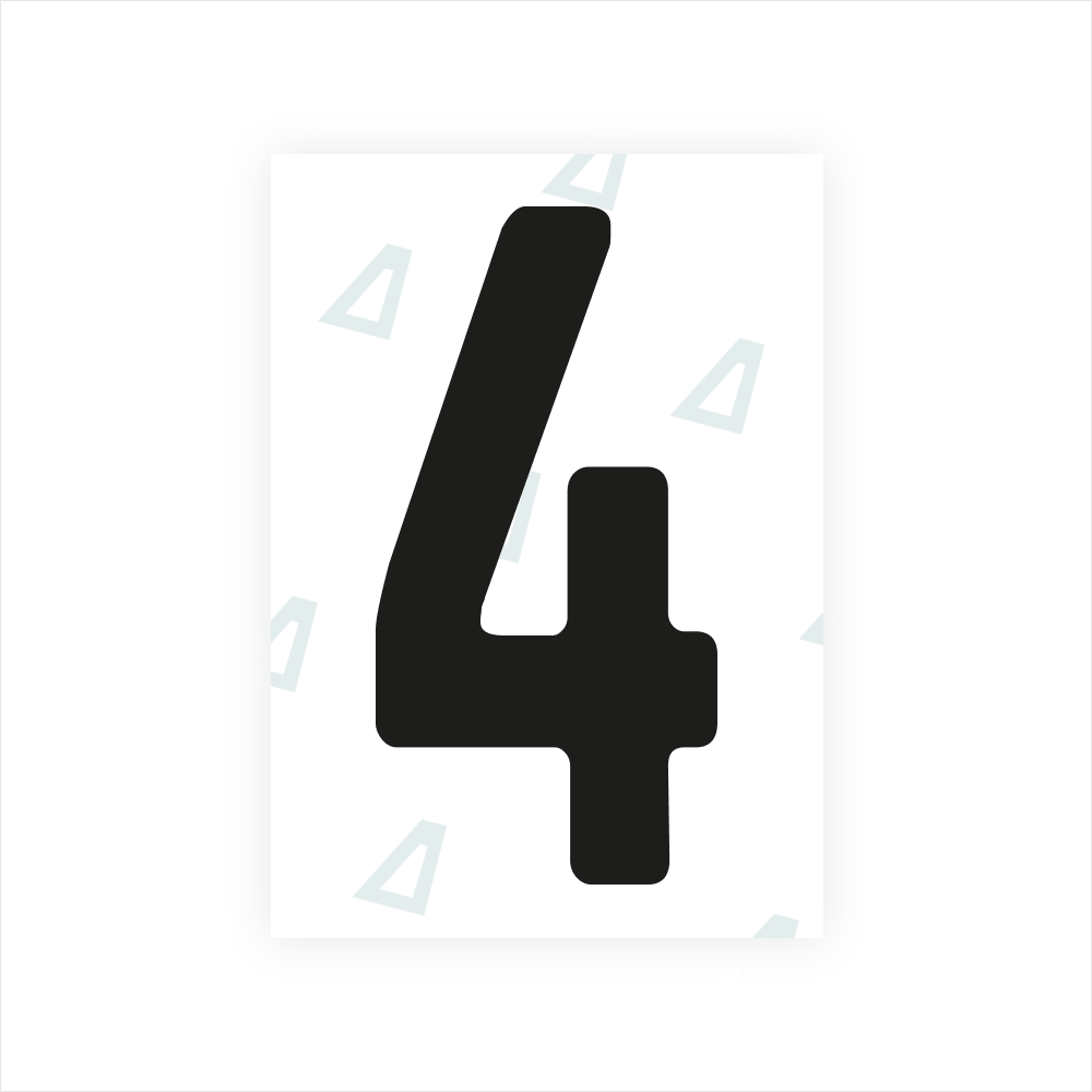 Alite Nanofilm for Ethiopia license plates - Symbol "4"