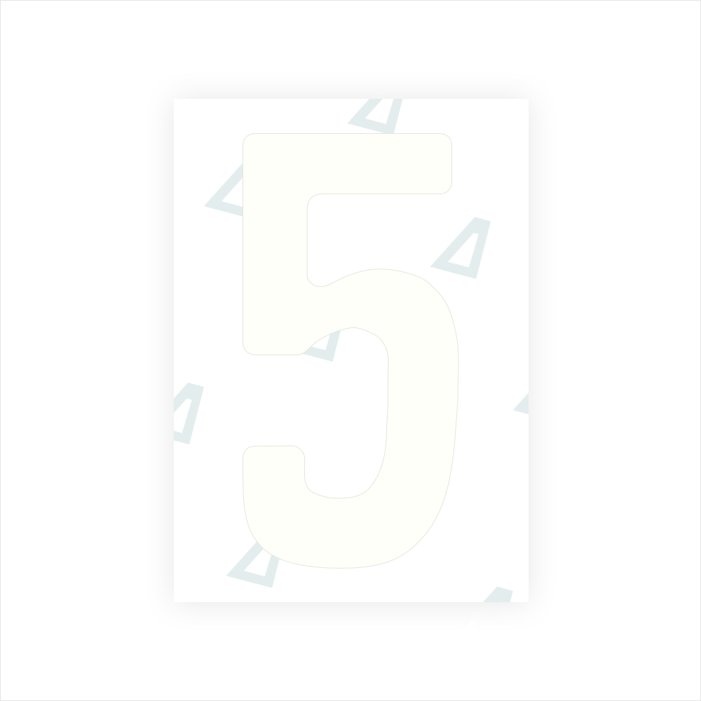 Alite Nanofilm para placas de matrícula da Etiópia - Símbolo "5"