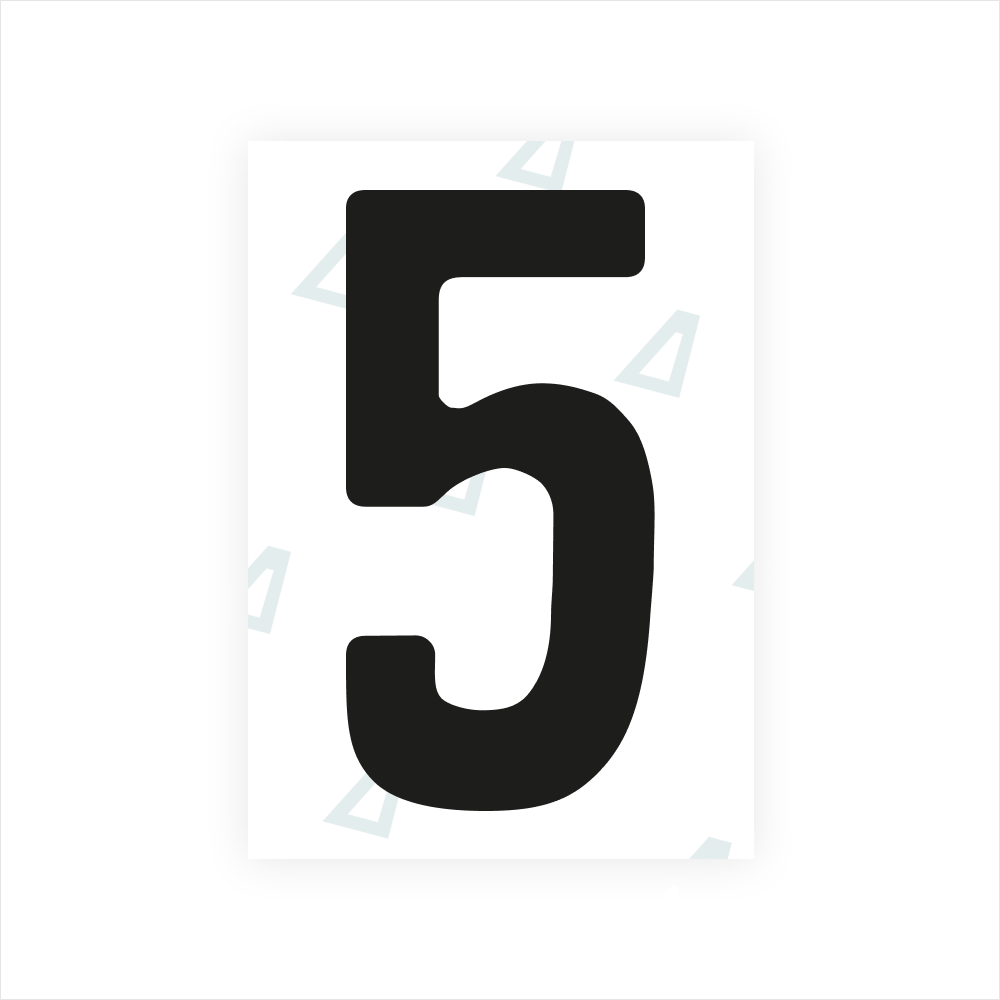 Alite Nanofilm para placas de matrícula da Etiópia - Símbolo "5"