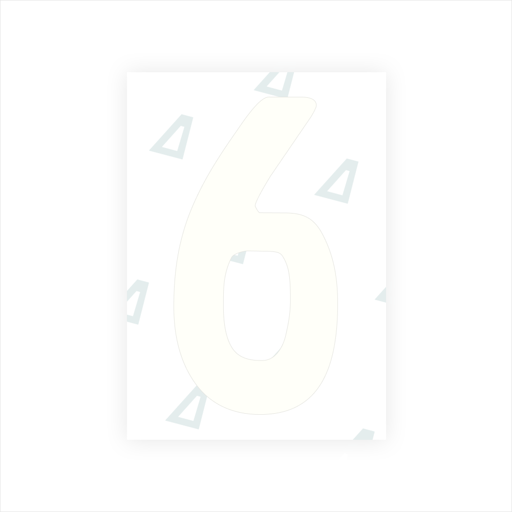 Alite Nanofilm pour les plaques d'immatriculation éthiopiennes - Symbole "6"