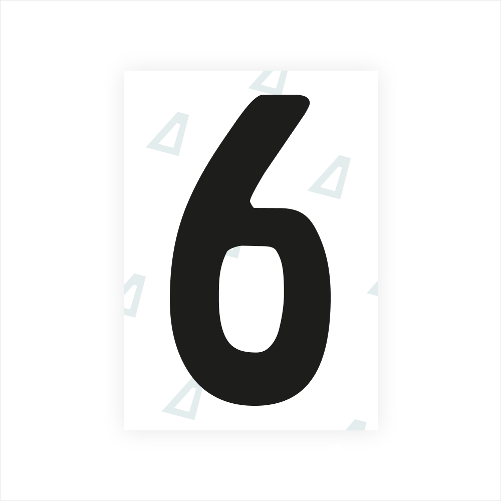 Alite Nanofilm pour les plaques d'immatriculation éthiopiennes - Symbole "6"
