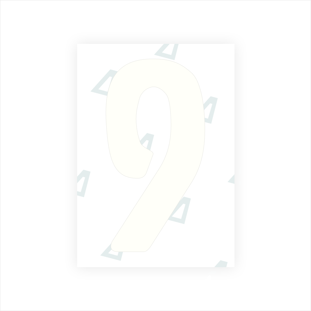 Alite Nanofilm for Ethiopia license plates - Symbol "9"