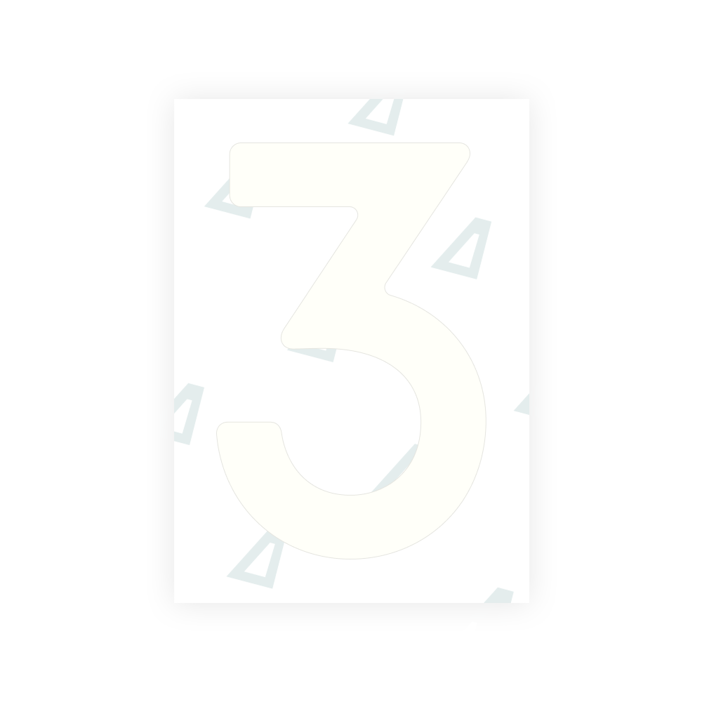 Alite Nanofilm for Finland license plates - Symbol "3"