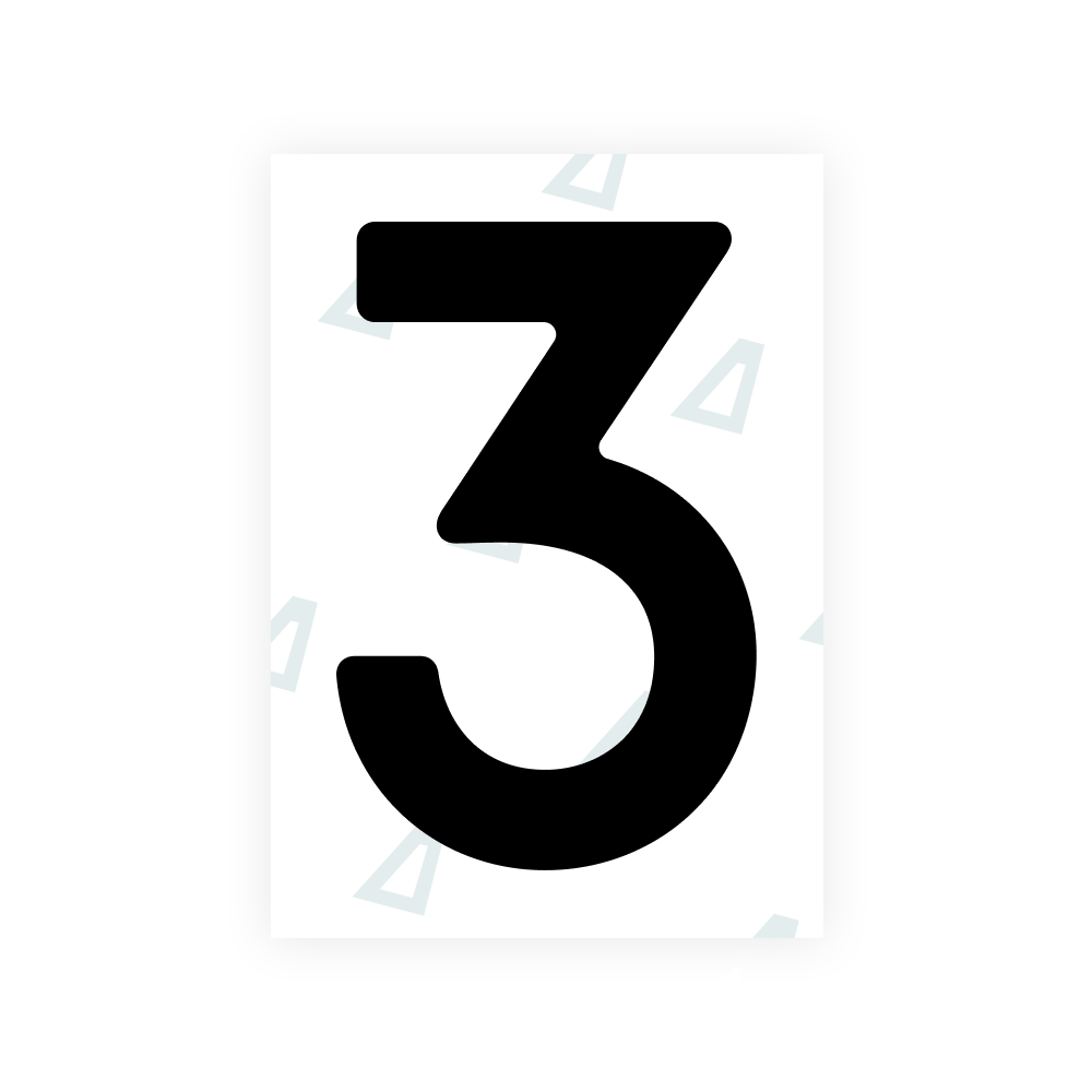 Alite Nanofilm for Finland license plates - Symbol "3"
