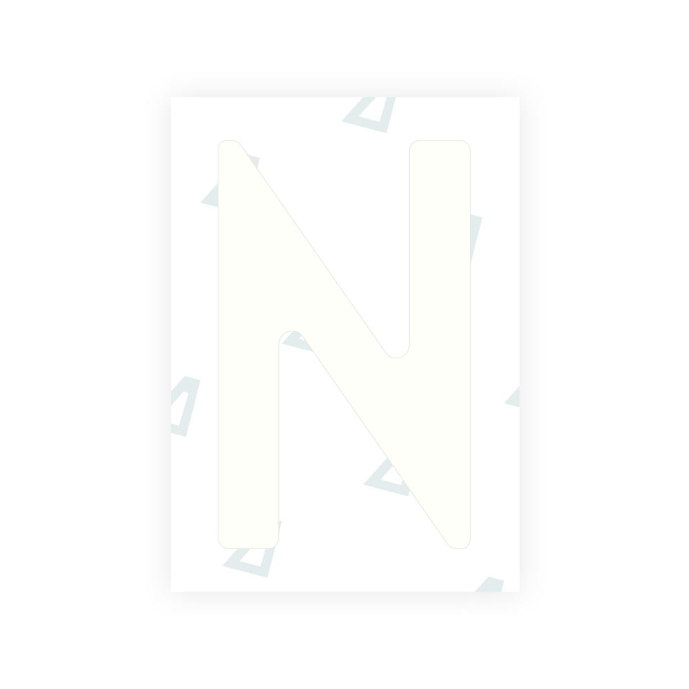 Nanofilme Alite para matrículas da Finlândia - Símbolo "N"