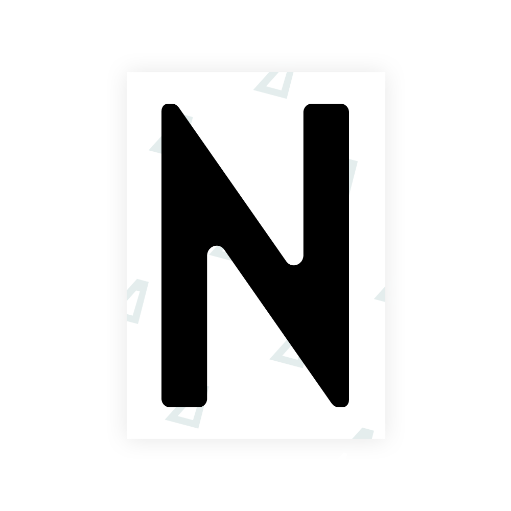 Nanofilme Alite para matrículas da Finlândia - Símbolo "N"
