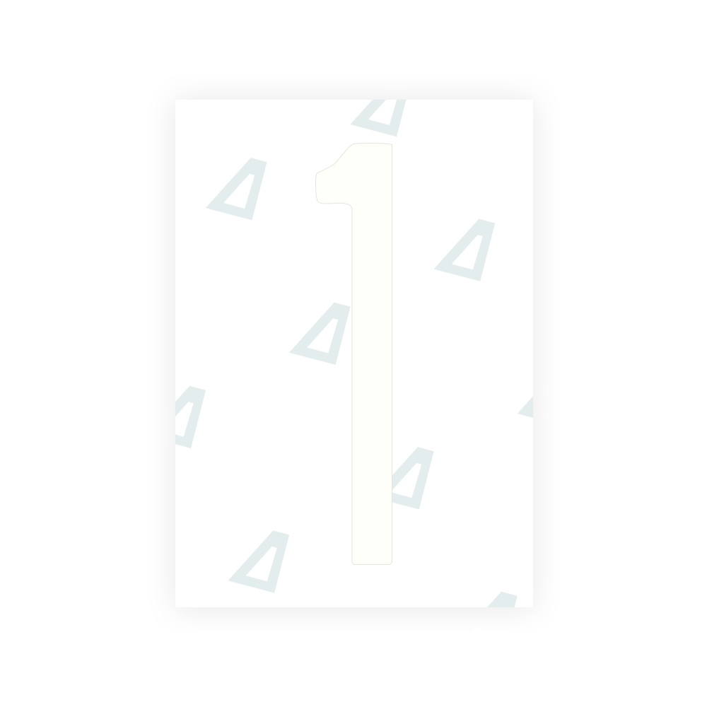 Alite Nanofilm for US (Hawaii) license plates - Symbol "1"