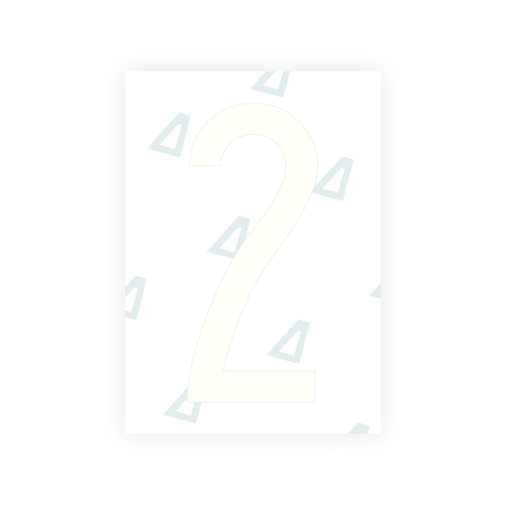 Alite Nanofilm for US (Hawaii) license plates - Symbol "2"