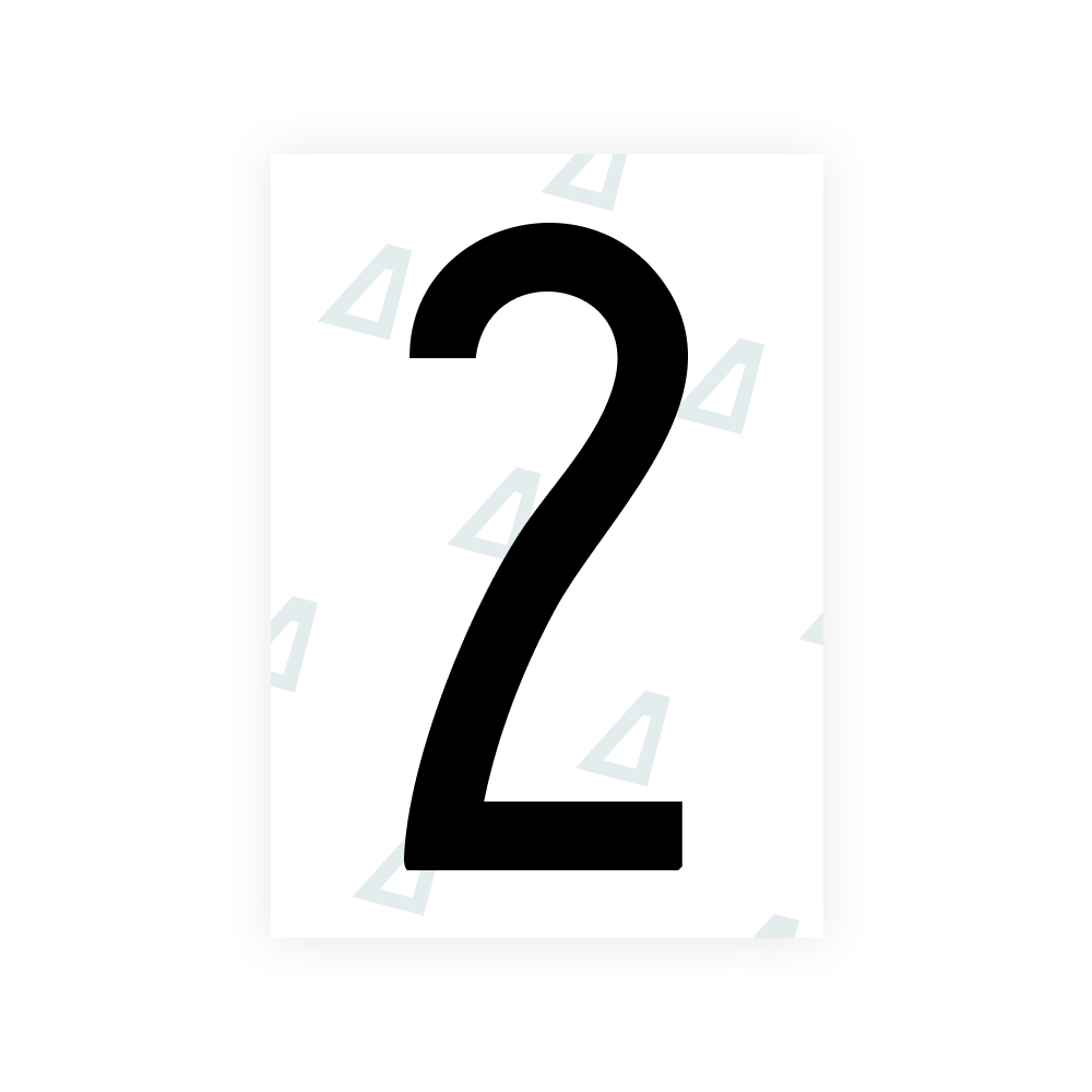 Alite Nanofilm für US-amerikanische (Hawaii) Kfz-Kennzeichen – Symbol „2“