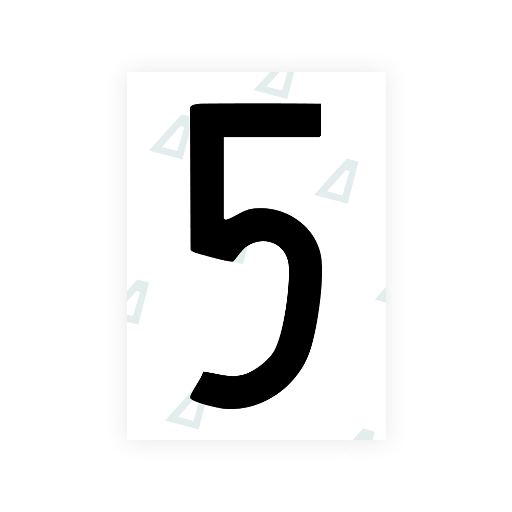 Alite Nanofilm für US-amerikanische (Hawaii) Kfz-Kennzeichen – Symbol „5“