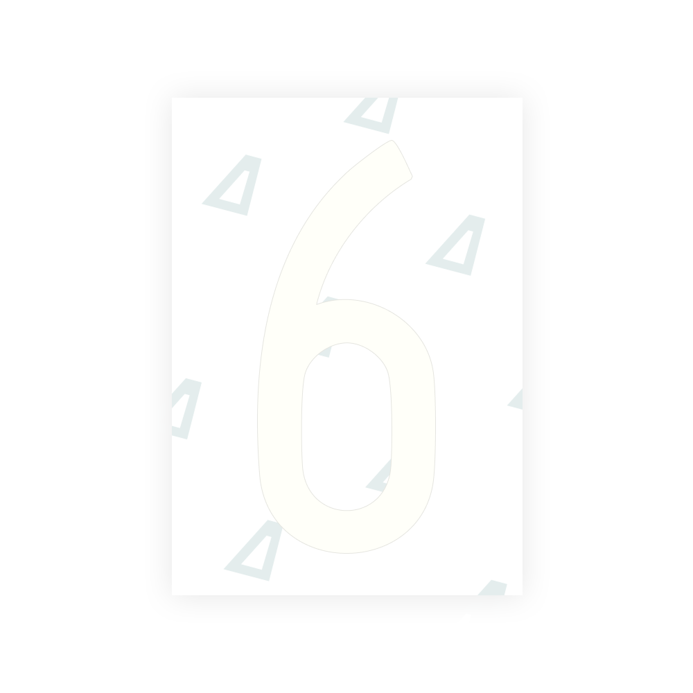 Alite Nanofilm for US (Hawaii) license plates - Symbol "6"