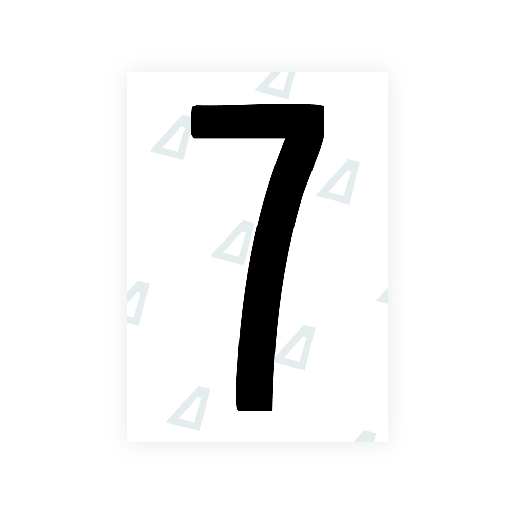 Film nano Alite pour plaques d'immatriculation américaines (Hawaï) - Symbole « 7 »