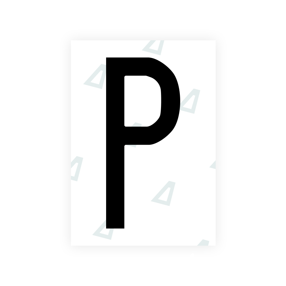 Alite Nanofilm for US (Hawaii) license plates - Symbol "P"
