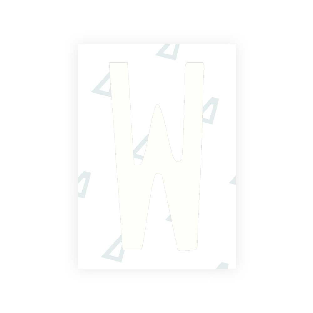 Alite Nanofilm for US (Hawaii) license plates - Symbol "W"
