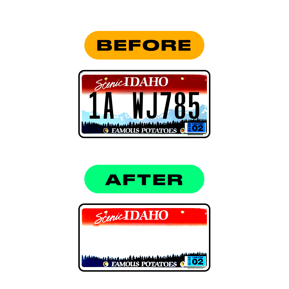 number plate hider film