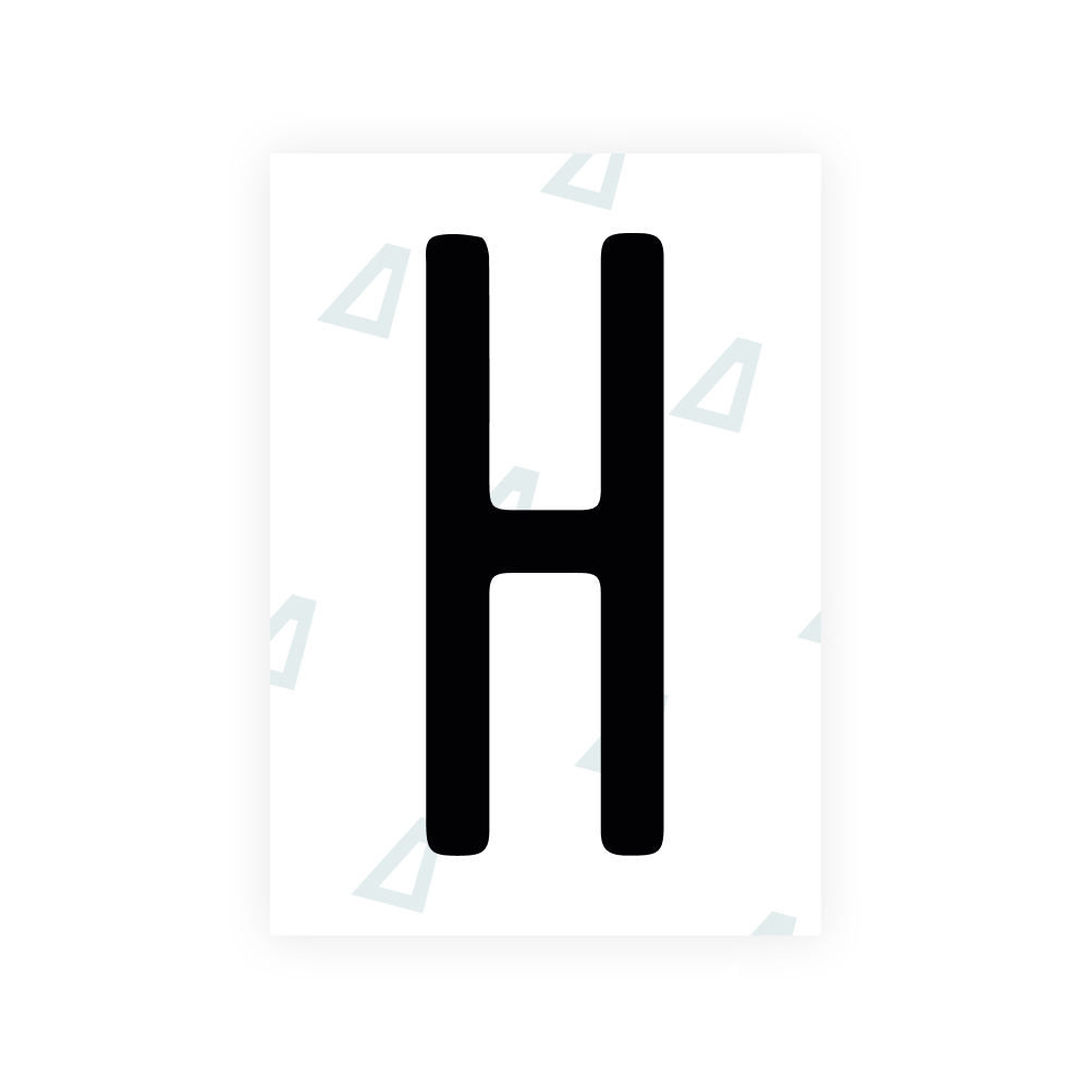 Film nano Alite pour plaques d'immatriculation américaines (Illinois 2006 - Rondes) - Symbole « H »