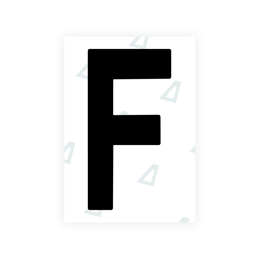 Alite Nanofilm for Ireland license plates - Symbol "F"