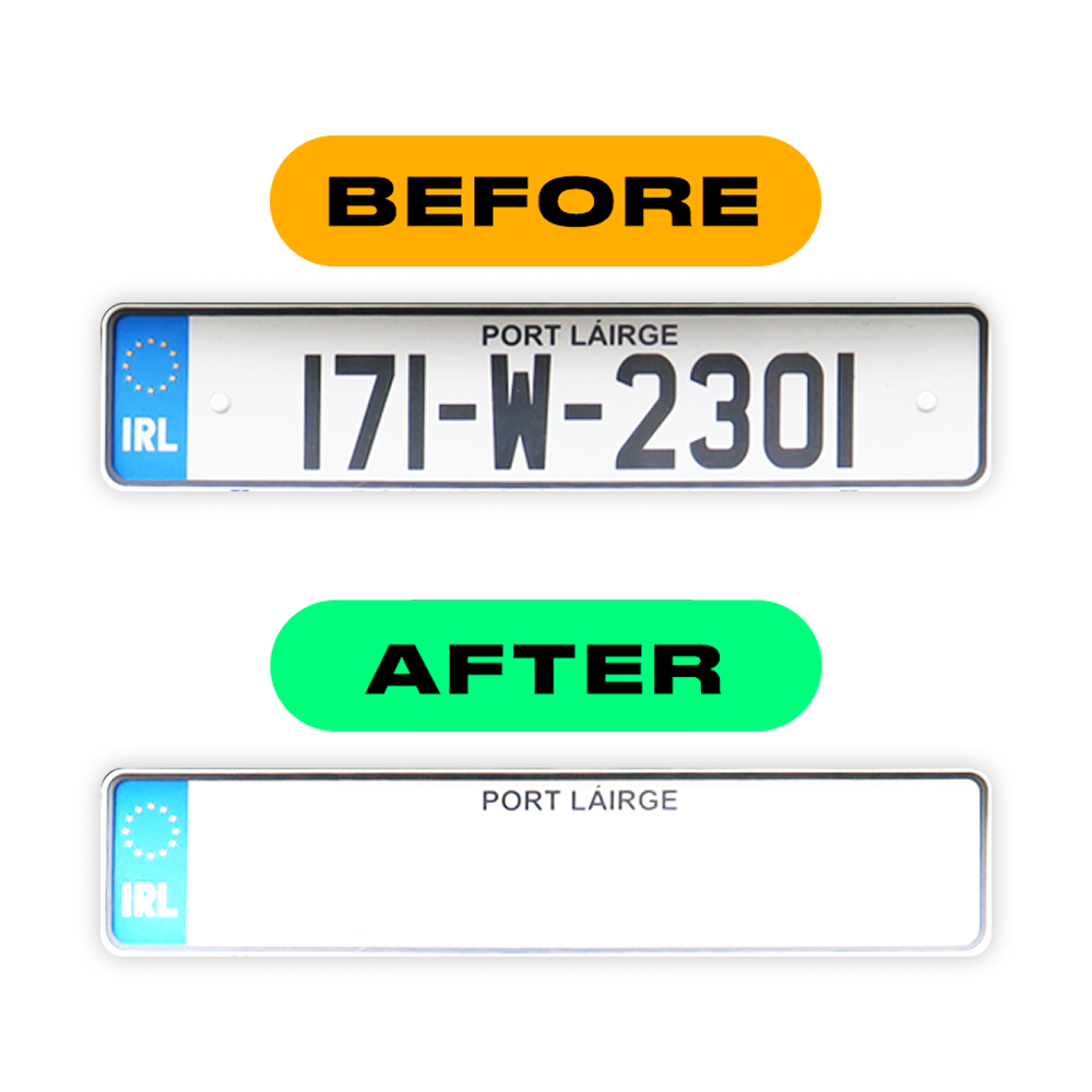 Alite Nanofilm for Ireland license plates - Symbol "E"