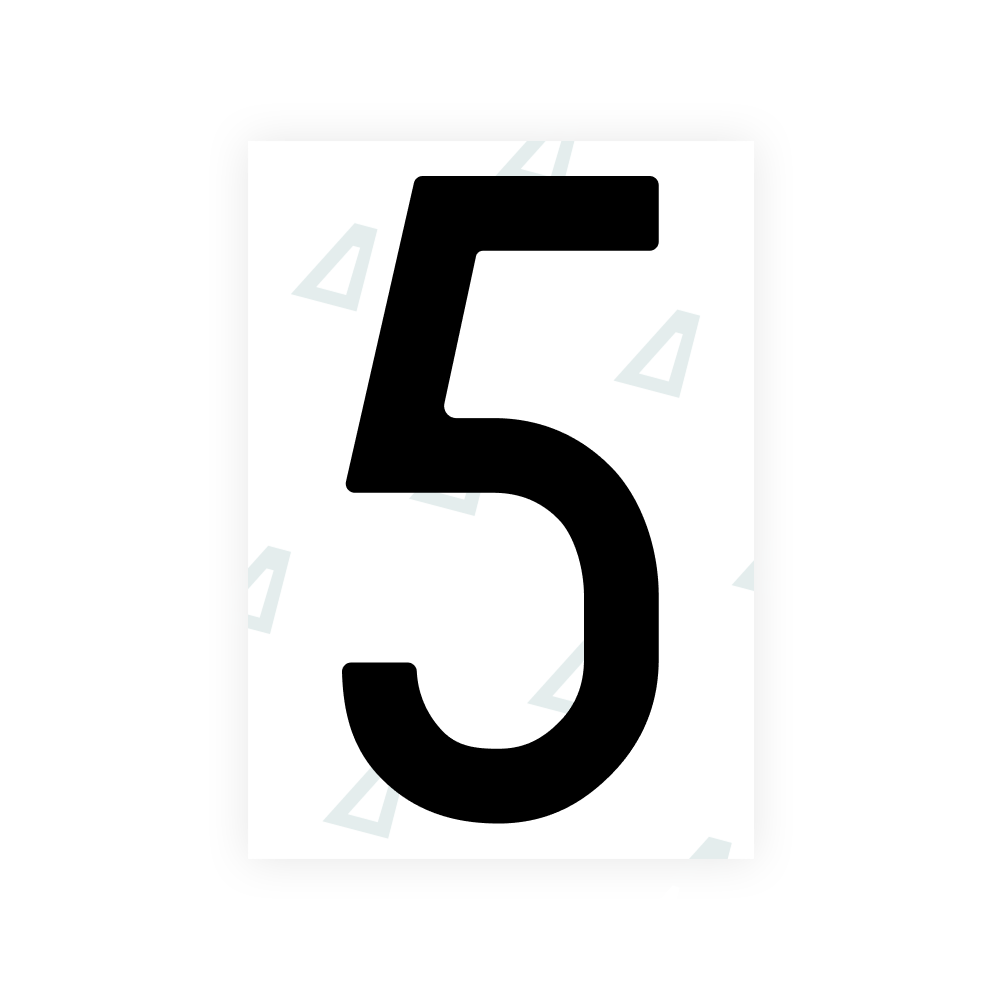 Alite Nanofilm für hintere italienische Kennzeichen - Symbol "5"