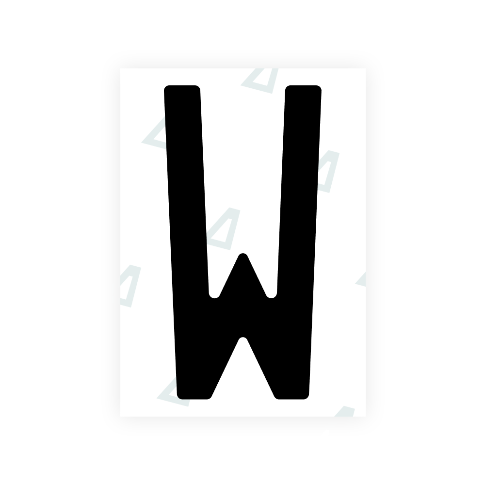 Alite Nanofilm pour plaques d'immatriculation arrière italiennes - Symbole « W »