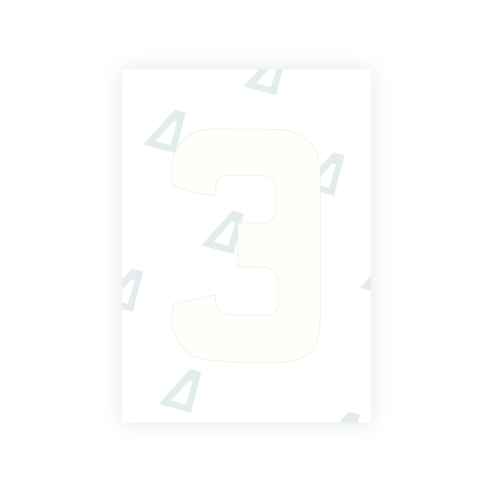 Alite Nanofilm for Jordan (square) license plates - Symbol "3"