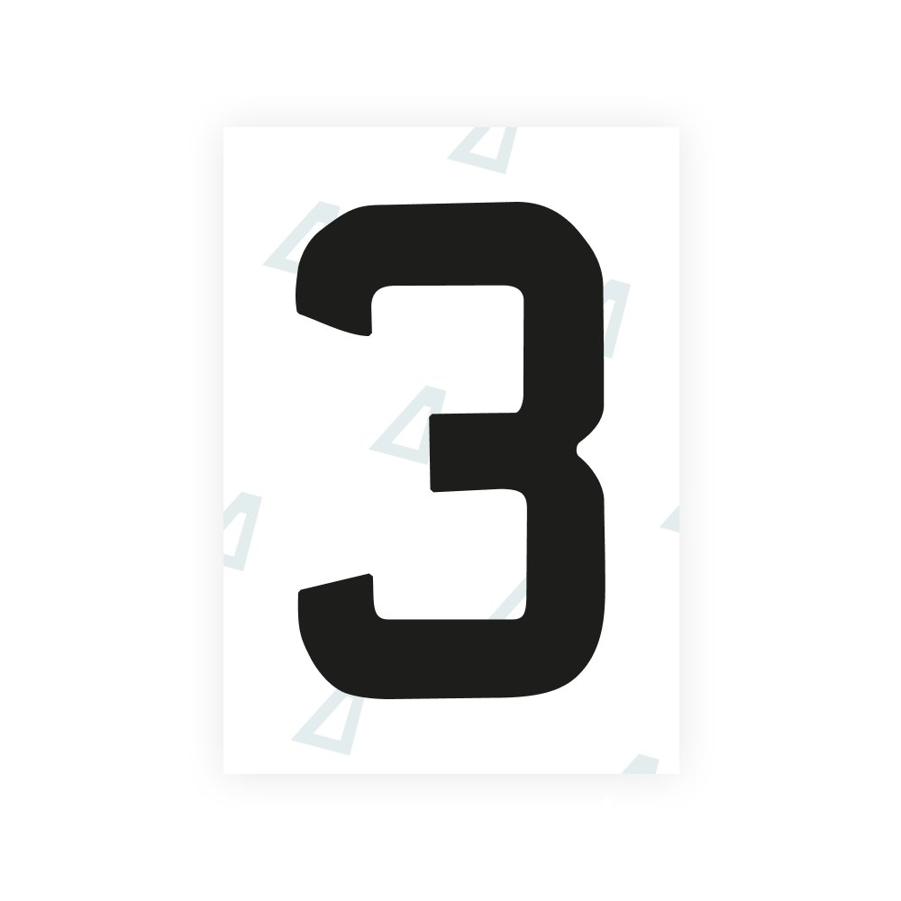 Alite Nanofilm for Jordan (square) license plates - Symbol "3"