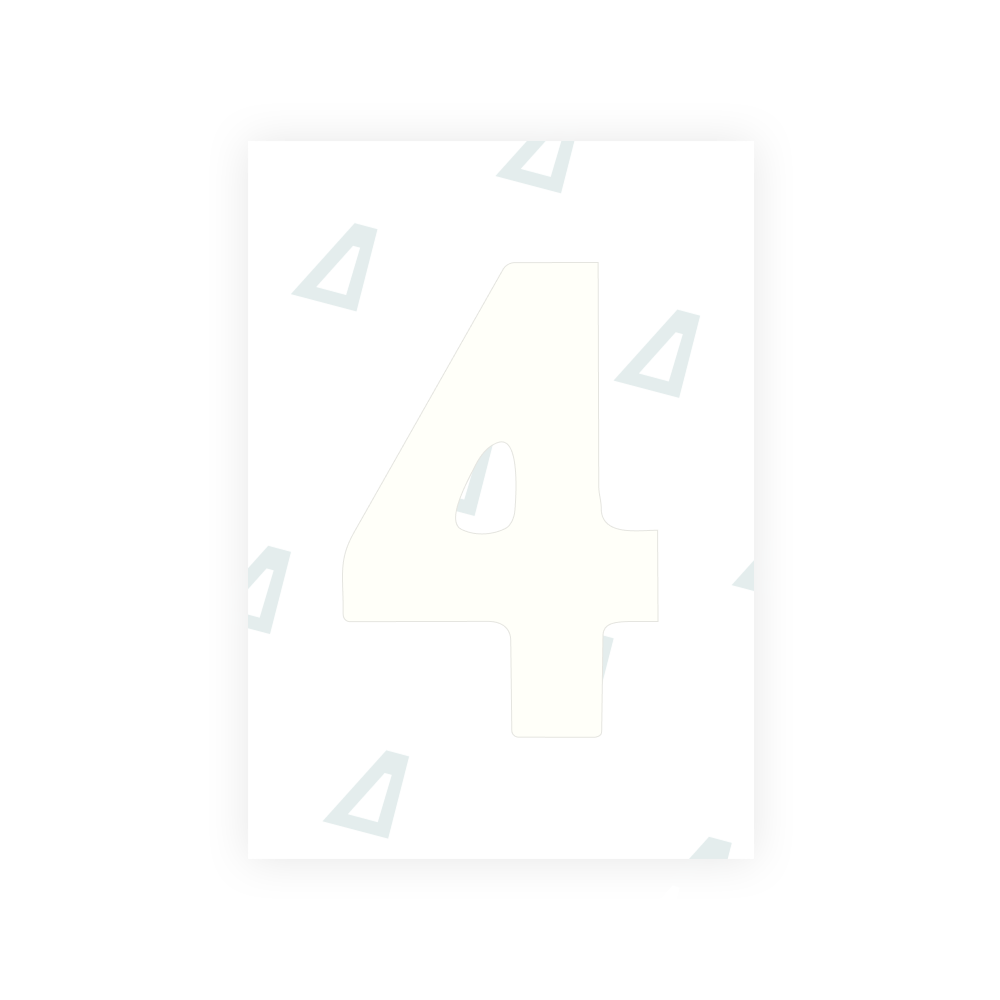 Alite Nanofilm for Jordan (square) license plates - Symbol "4"