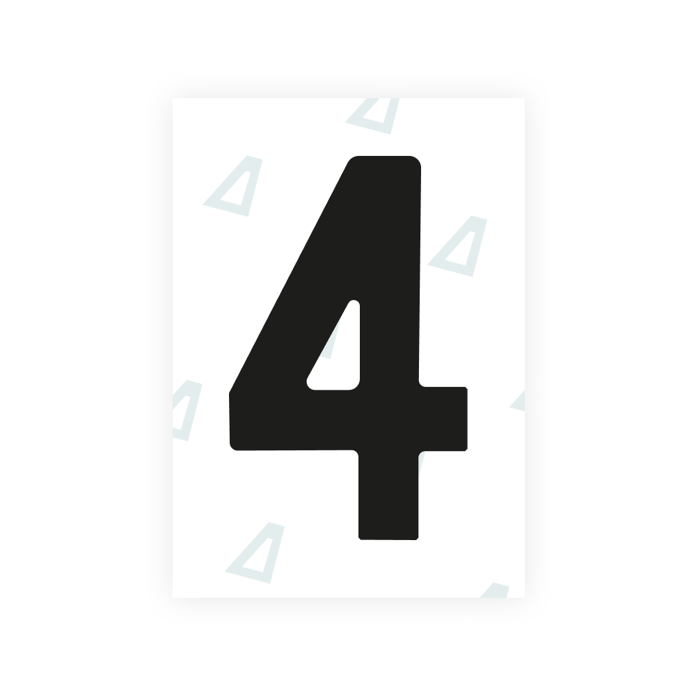 Alite Nanofilm for Jordan (square) license plates - Symbol "4"