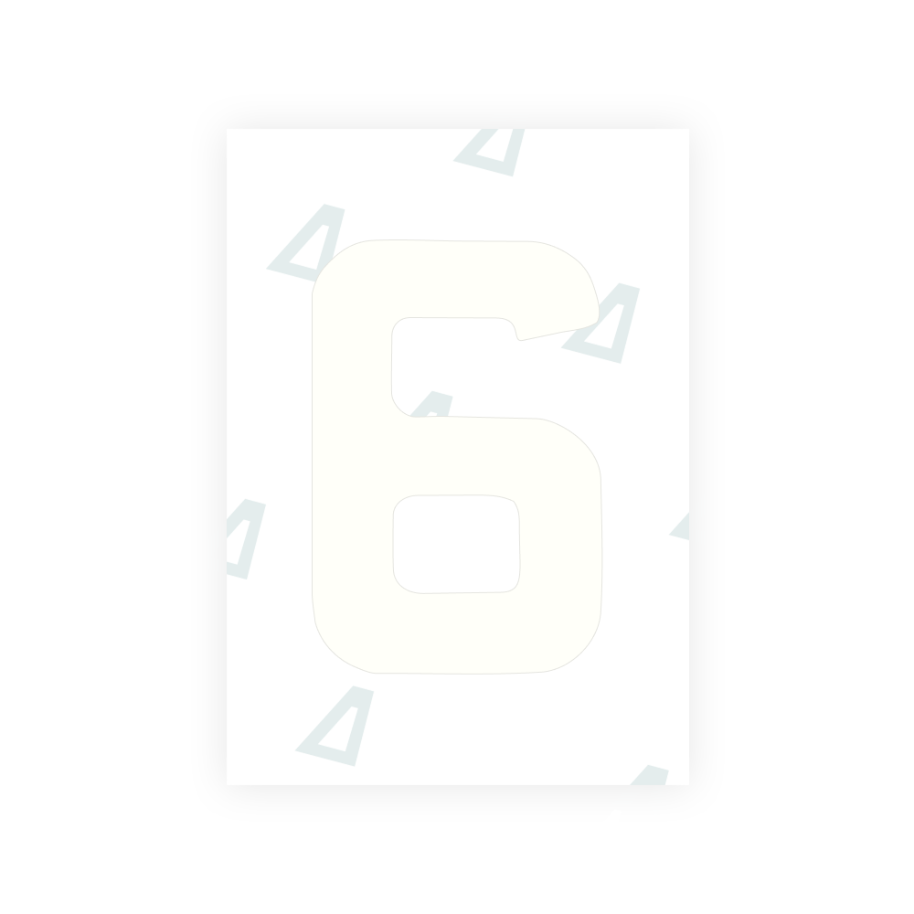 Alite Nanofilm for Jordan (standard) license plates - Symbol "6"