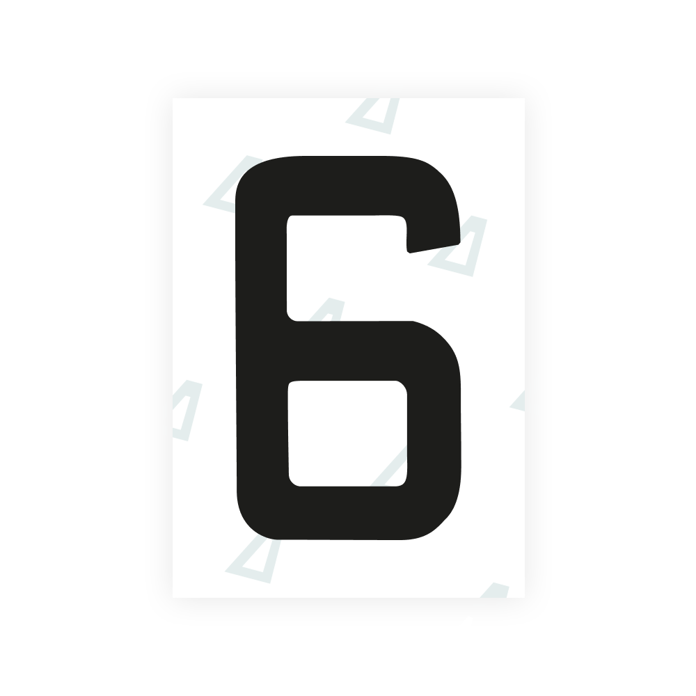 Alite Nanofilm for Jordan (square) license plates - Symbol "6"