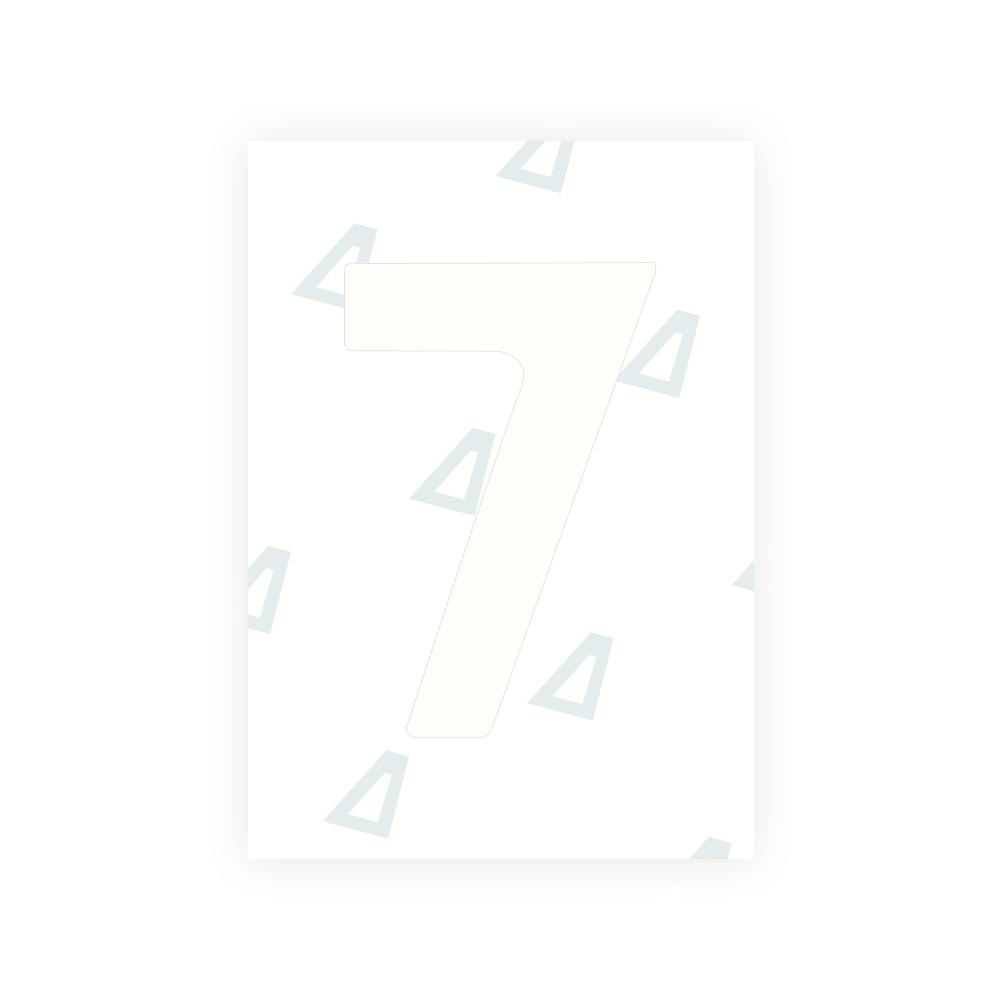 Alite Nanofilm for Jordan (square) license plates - Symbol "7"