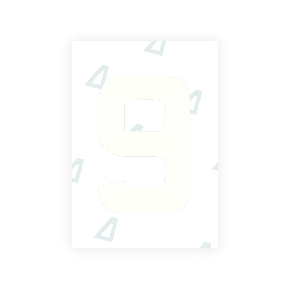 Alite Nanofilm for Jordan (square) license plates - Symbol "9"