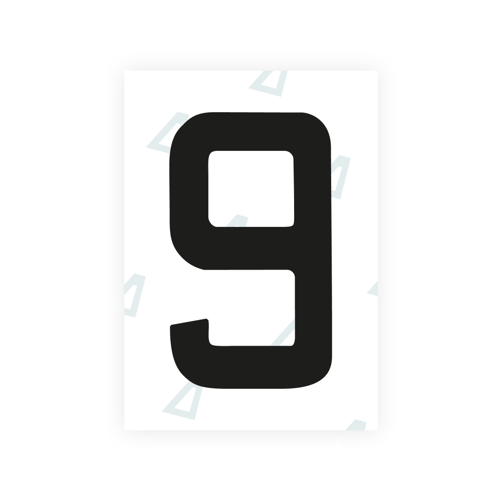Alite Nanofilm for Jordan (square) license plates - Symbol "9"