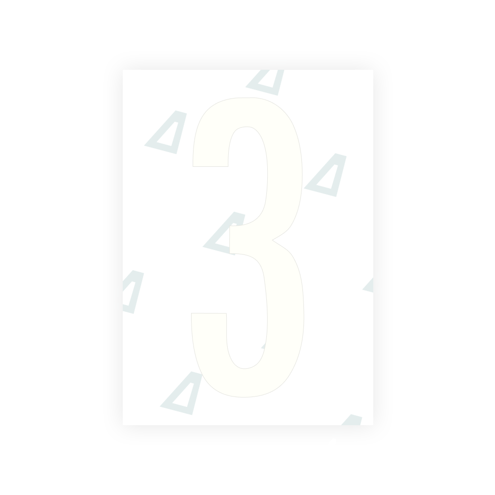 Alite Nanofilm for US (Kentucky - Flat) license plates - Symbol "3"