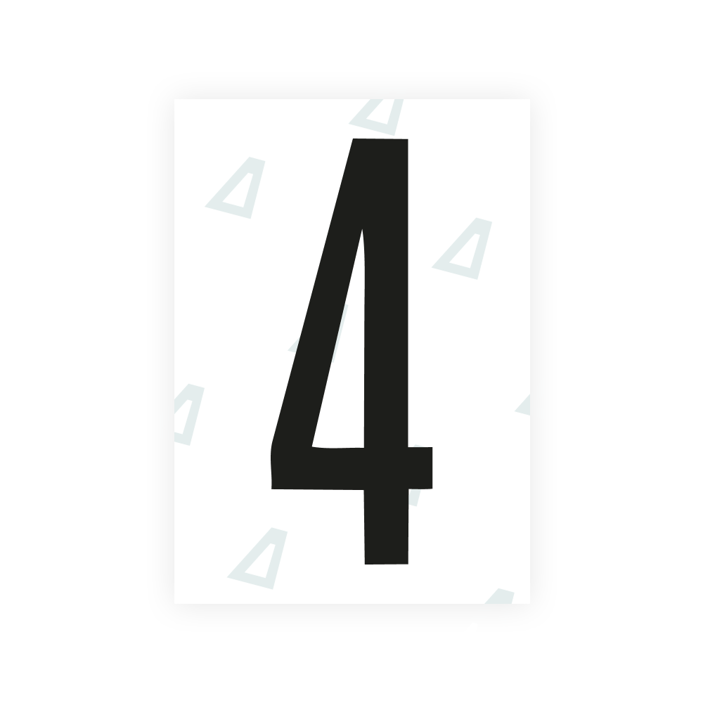 Alite Nanofilm for US (Kentucky - Flat) license plates - Symbol "4"