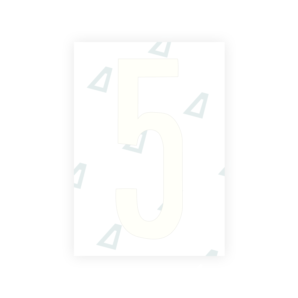 Alite Nanofilm for US (Kentucky - Flat) license plates - Symbol "5"