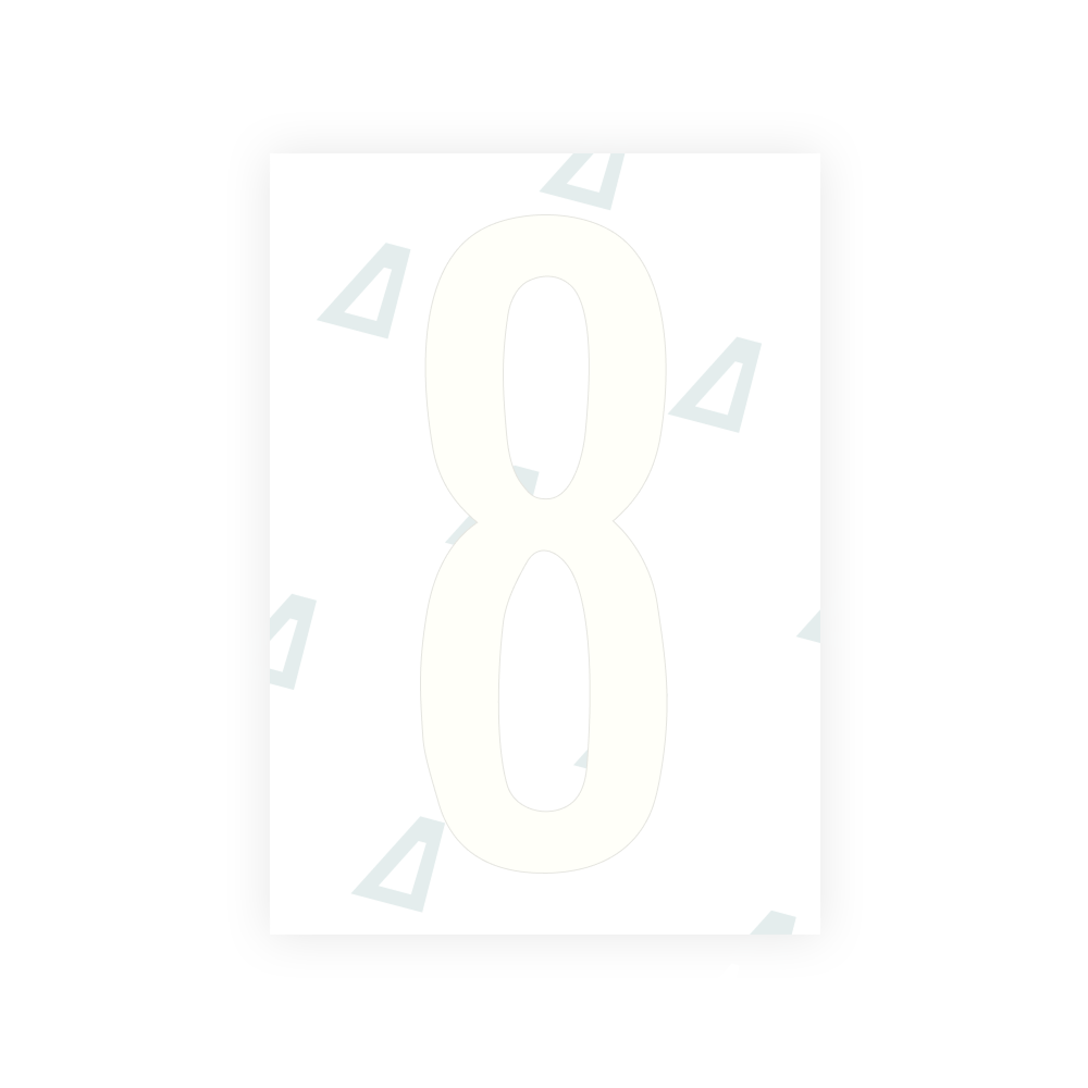 Alite Nanofilm for US (Kentucky - Flat) license plates - Symbol "8"