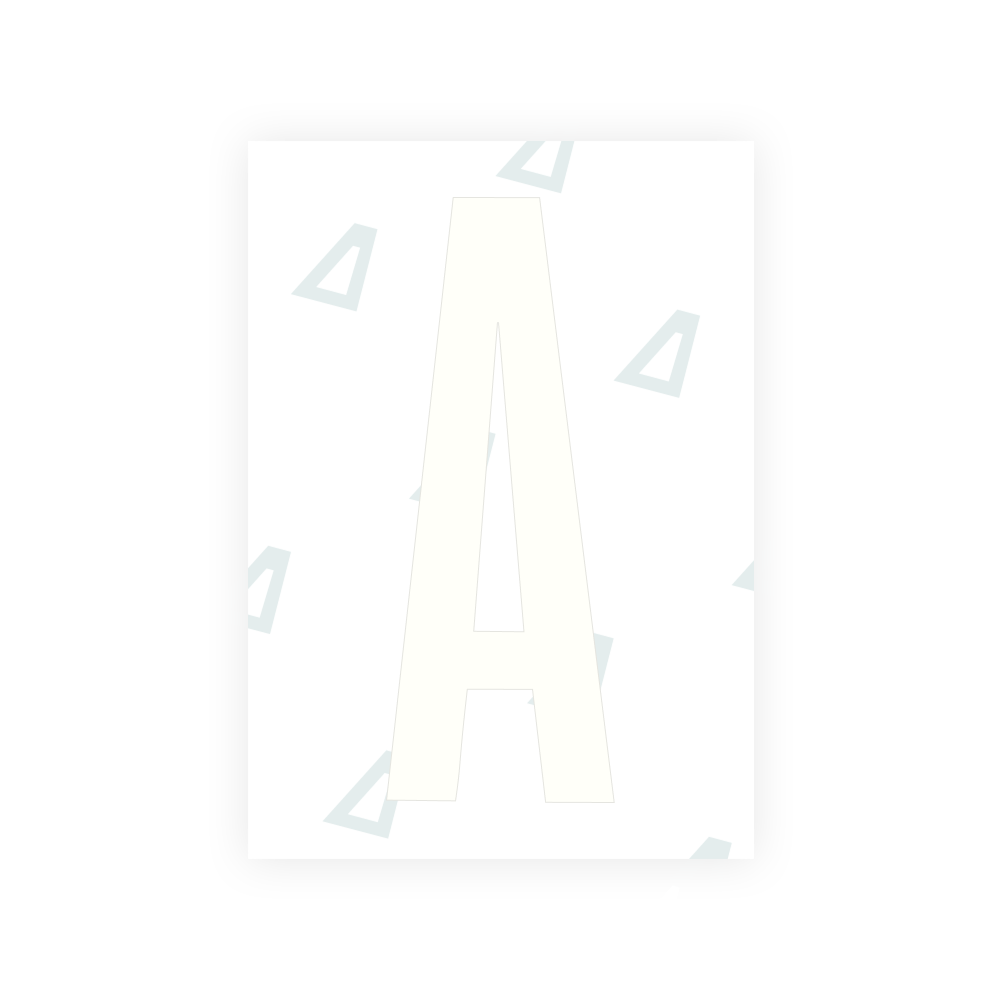 Alite Nanofilm for US (Kentucky - Flat) license plates - Symbol "A"