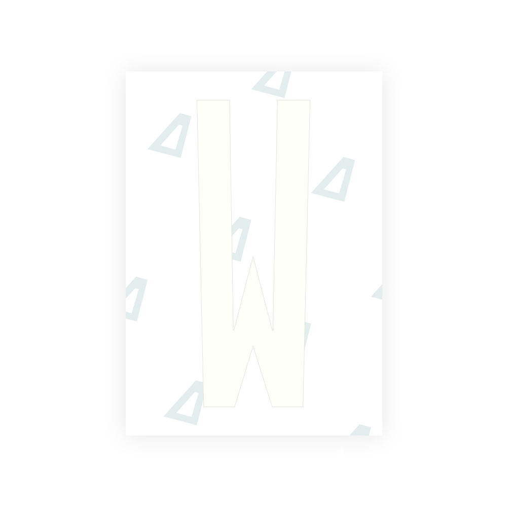 Alite Nanofilm for US (Kentucky - Flat) license plates - Symbol "W"