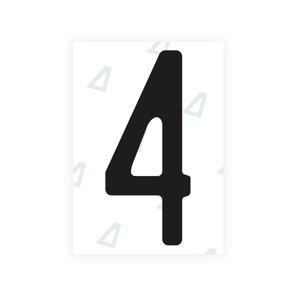 Alite Nanofilm for US (Kentucky - Embossed) license plates - Symbol "4"