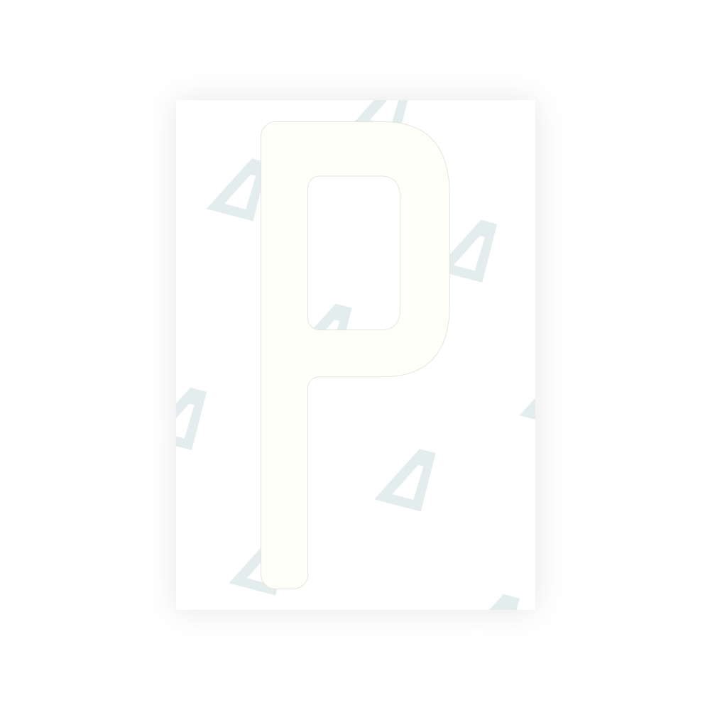 Alite Nanofilm for US (Kentucky - Embossed) license plates - Symbol "P"