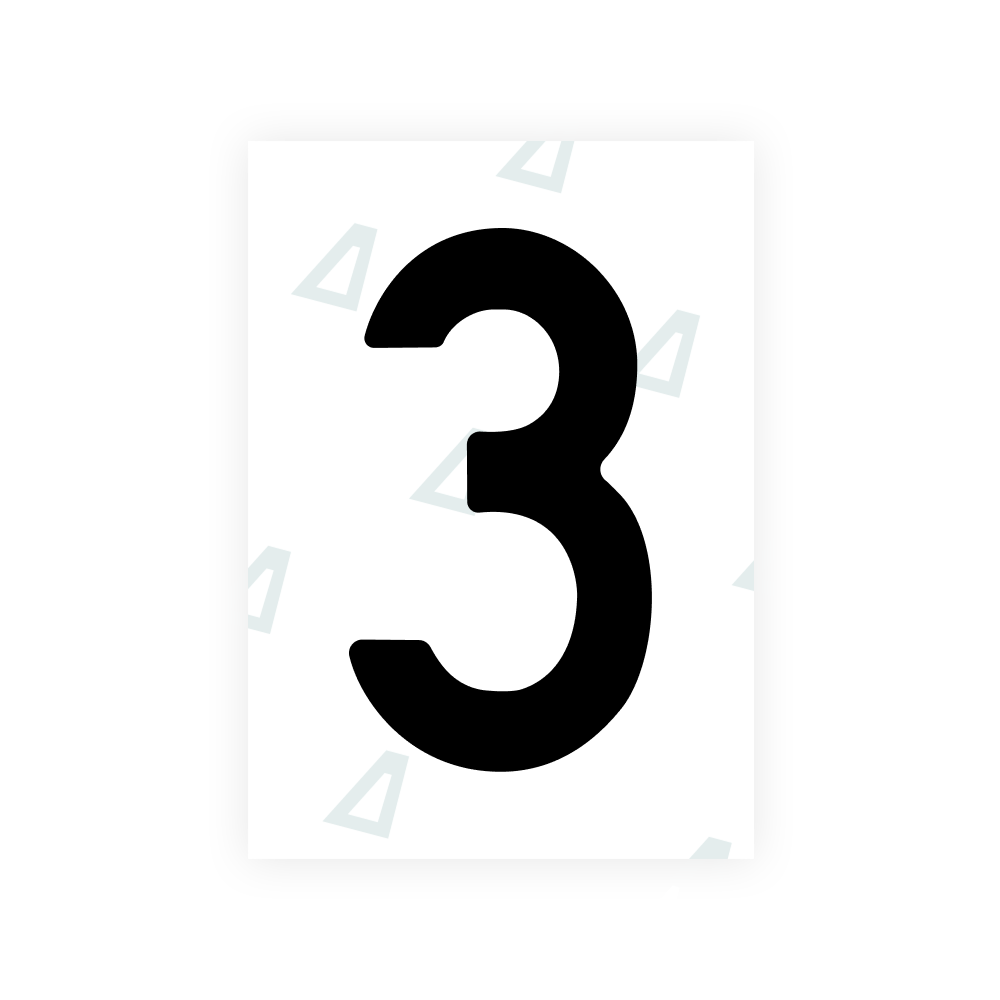 Alite Nanofilm for Latvia number plates - Symbol "3"